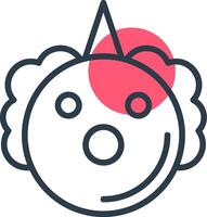 Clown Line with small circle background vector