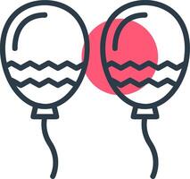 Balloons Line with small circle background vector