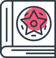 Spellbook Line with small circle background vector