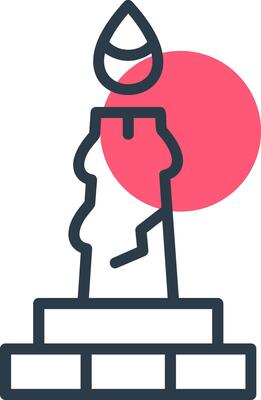 Candle Line with small circle background