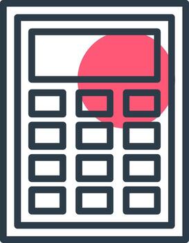 calculadora línea con pequeño circulo antecedentes vector