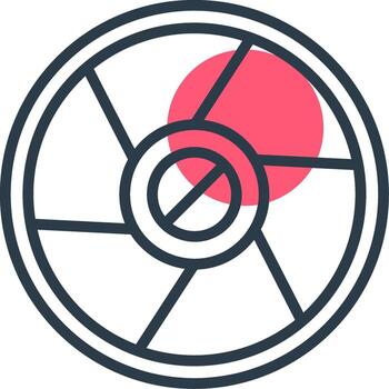 Camera Exposure Line with small circle background vector