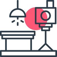 Photo Studio Line with small circle background vector