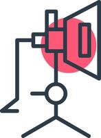 Softbox Line with small circle background vector