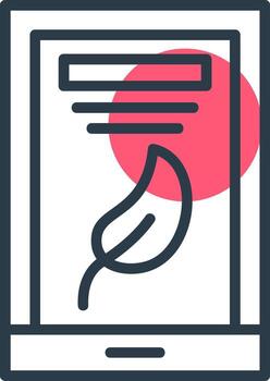 Eco Smartphone Line with small circle background vector