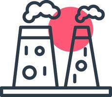 Geothermal Energy Line with small circle background vector
