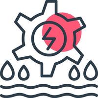 Hydro Power Line with small circle background vector
