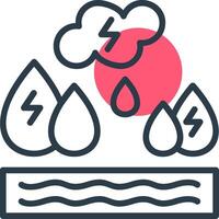 Ocean Energy Line with small circle background vector