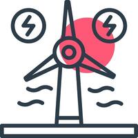 Renewable Energy Line with small circle background vector