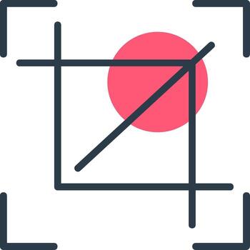 Crop Line with small circle background vector