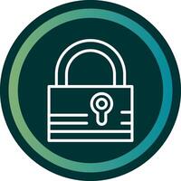 Padlock Line with small circle background vector
