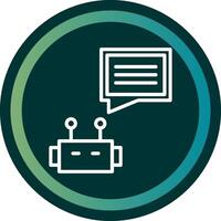 Chatbot Line with small circle background vector