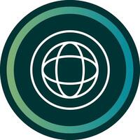 Globe Line with small circle background vector