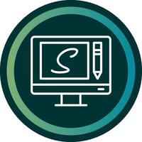 Sketching Line with small circle background vector