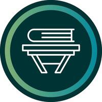Bookshelf Line with small circle background vector