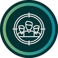 Focus Group Line with small circle background vector