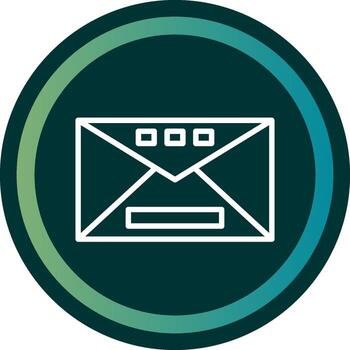 Mail Line with small circle background vector
