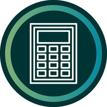 calculadora línea con pequeño circulo antecedentes vector