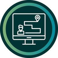 Customer Journey Map Line with small circle background vector