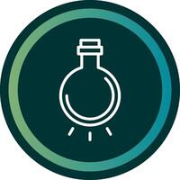 Light Bulb Line with small circle background vector