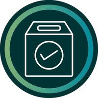 Checkbox Line with small circle background vector