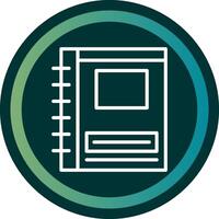 Notebook Line with small circle background vector