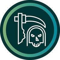 Death Line with small circle background vector