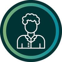 Teacher Line with small circle background vector