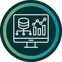Data Driven Line with small circle background vector
