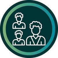 Group Line with small circle background vector