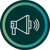 Megaphone Line with small circle background vector