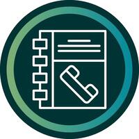 Phonebook Line with small circle background vector