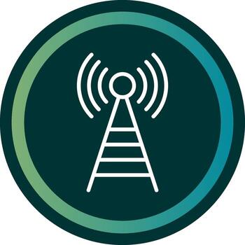 Broadcast Line with small circle background vector