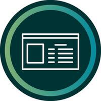 Id Card Line with small circle background vector