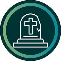 Tombstone Line with small circle background vector