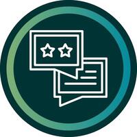 Feedback Line with small circle background vector