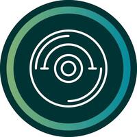 Compact Disc Line with small circle background vector