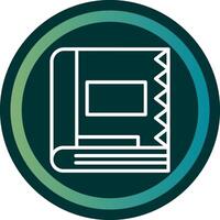 Spell Book Line with small circle background vector
