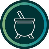 Cauldron Line with small circle background vector