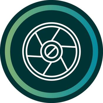 Camera Exposure Line with small circle background vector