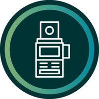 Camera Meter Line with small circle background vector