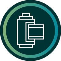 Camera Roll Line with small circle background vector