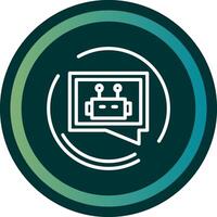 Auto Reply Line with small circle background vector