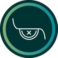 Eye Patch Line with small circle background vector