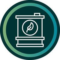 Biofuel Barrell Line with small circle background vector