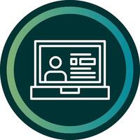 Profile Line with small circle background vector
