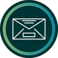 Mail Line with small circle background vector