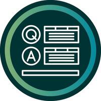 Question and Answer Line with small circle background vector