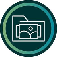 Images Folder Line with small circle background vector