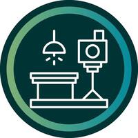 Photo Studio Line with small circle background vector